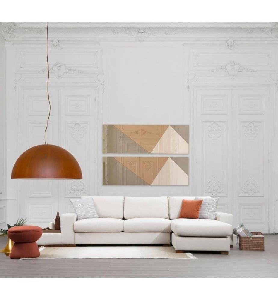 Corner Sofa, Beige, Beech Wood / Chipboard Frame, Polyester Fabric