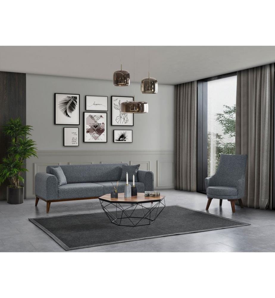 3-Sitzer-Schlafsofa, Hellgrau, Gestell: Buche Holz / Spanplatte, Bezug: 100 % Polyester, Holzbeine