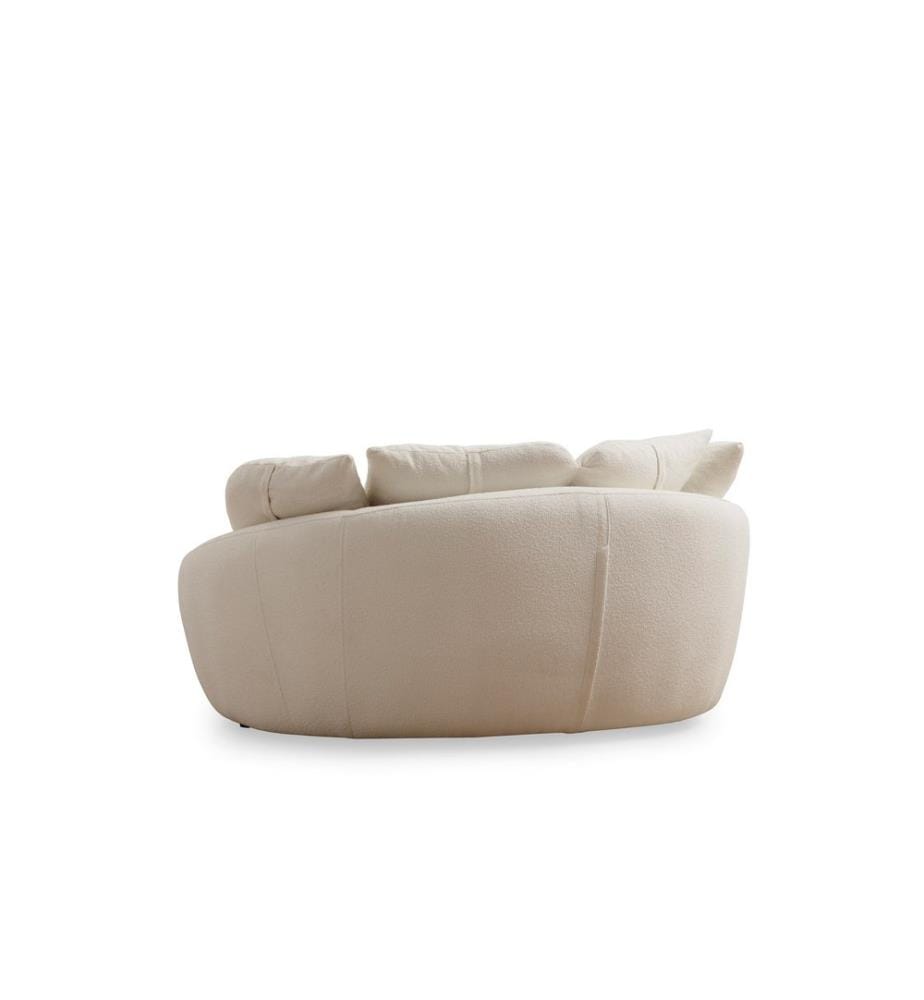 2-Seat Sofa, Cream, Frame: Beech Wood / Chipboard, Fabric: 100% Polyester