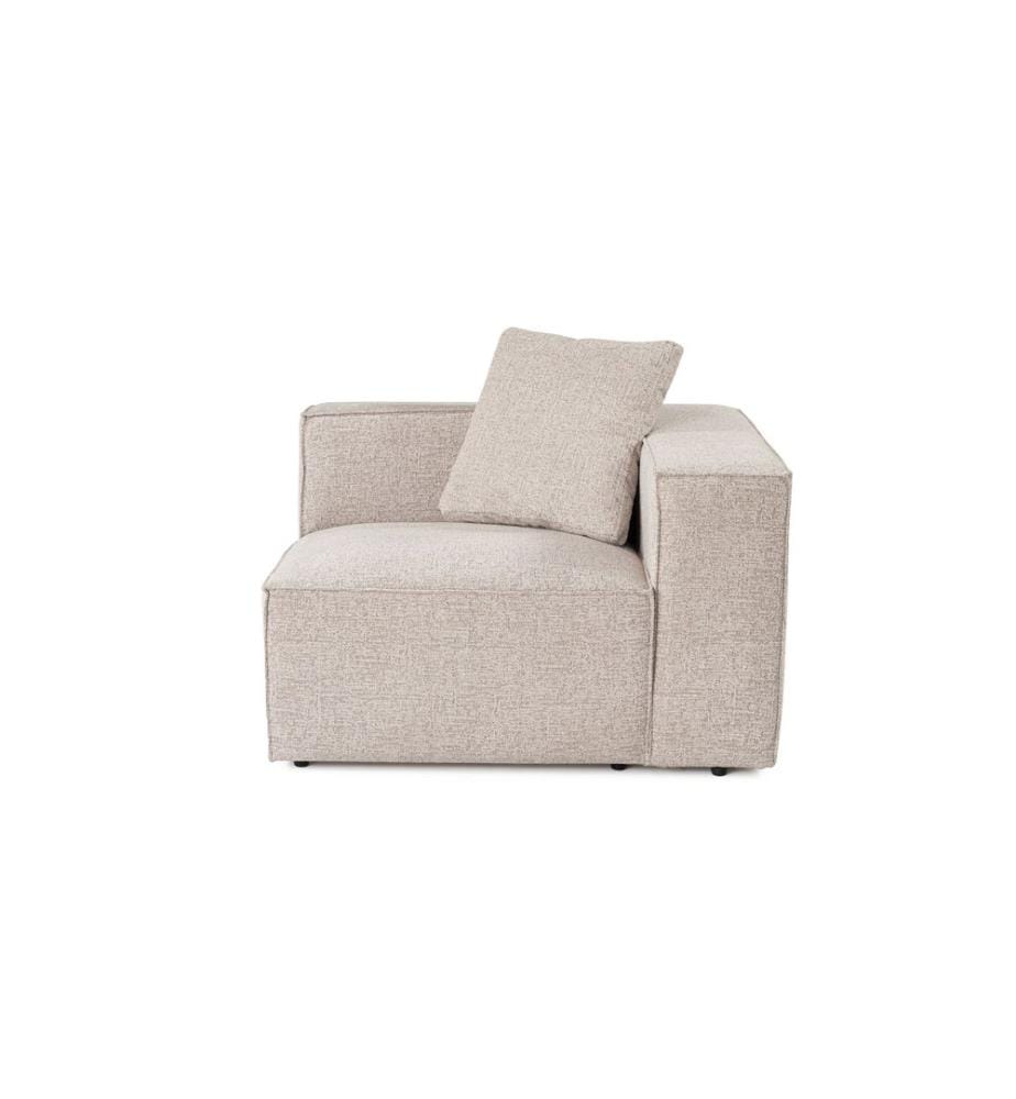 1-Sitzer-Sofa, Mokka, Gestell: 100 % Hainbuche, Bezug: 100 % Leinen