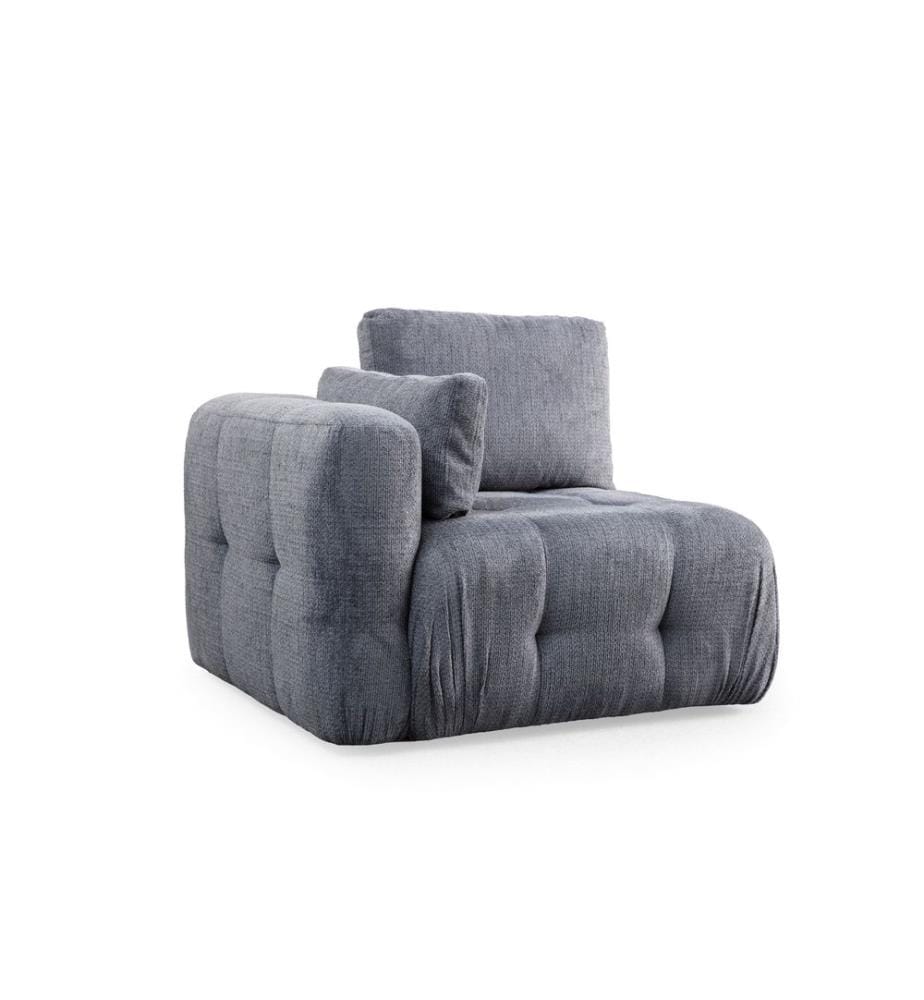 2-Sitzer-Sofa, Grau, Gestell: Buche Holz / Spanplatte, Bezug: 100 % Polyester