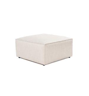 Pouf, marrone chiaro, struttura: 100% carpino, tessuto: 100% lino