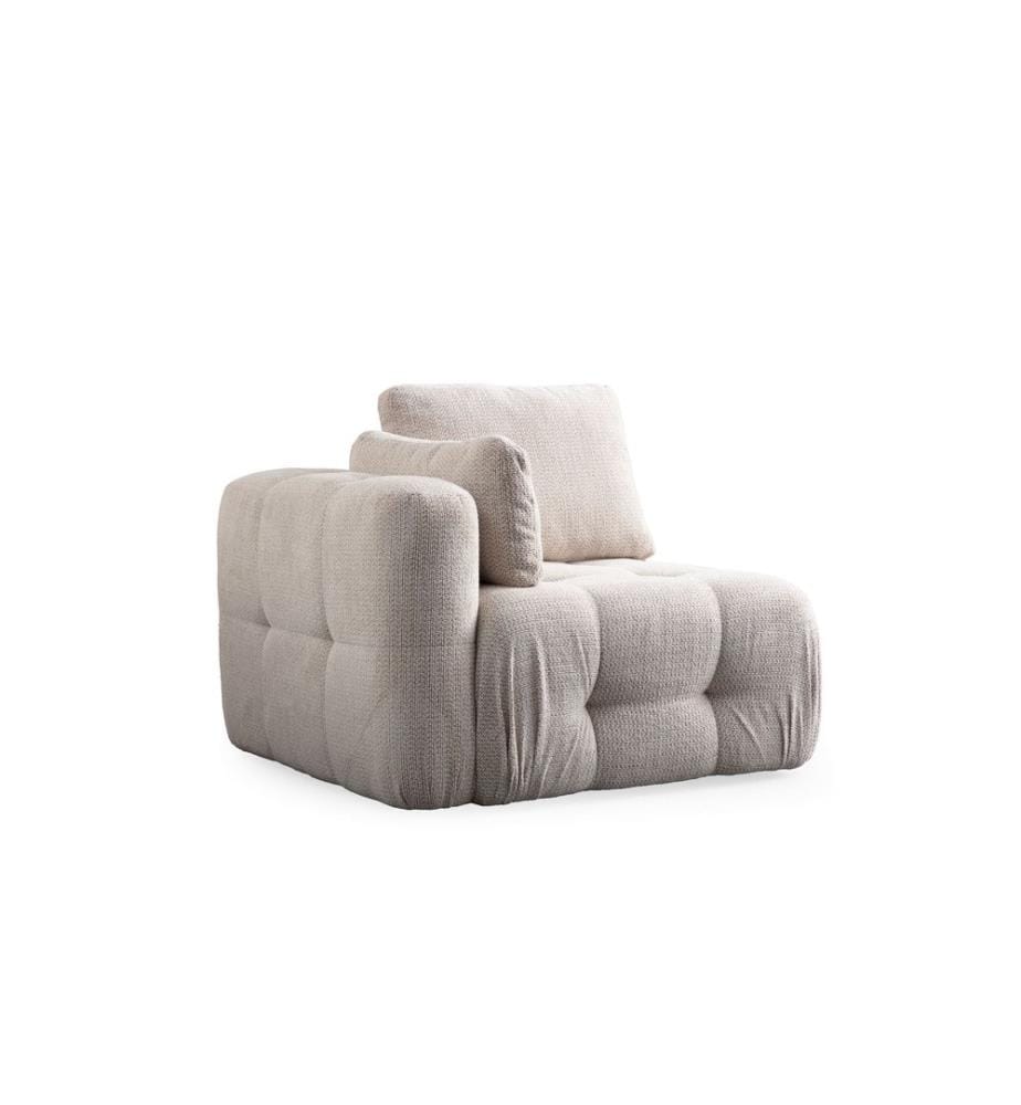 1-Seat Sofa, Beige, Frame: BEECH WOOD / CHIPBOARD, Fabric: 100% POLYESTER