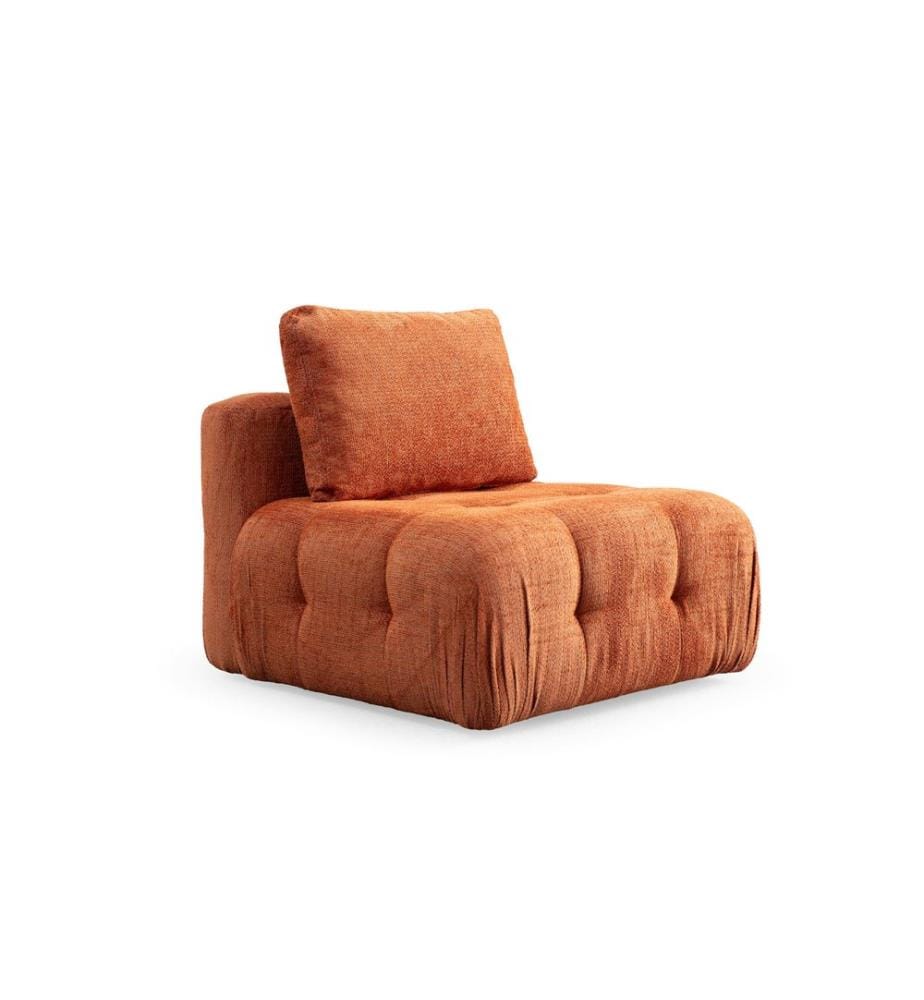 1-Seat Sofa, Orange, Frame: BEECH WOOD / CHIPBOARD, Fabric: 100% POLYESTER