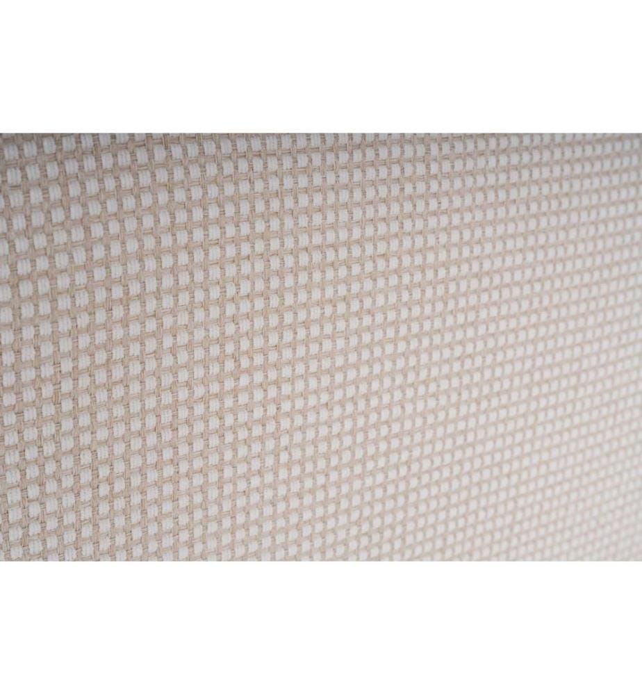 Pouf blanc, structure : 100 % charme, tissu : 100 % lin