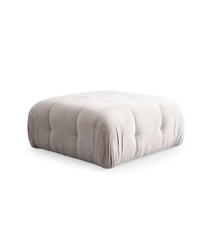 Hocker, Beige, Gestell: Buchenholz/Spanplatte, Bezug: 100 % Polyester