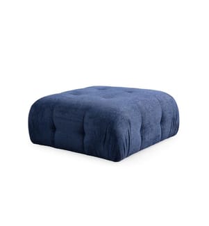 Hocker, Marineblau, Gestell: Buchenholz/Spanplatte, Bezug: 100 % Polyester