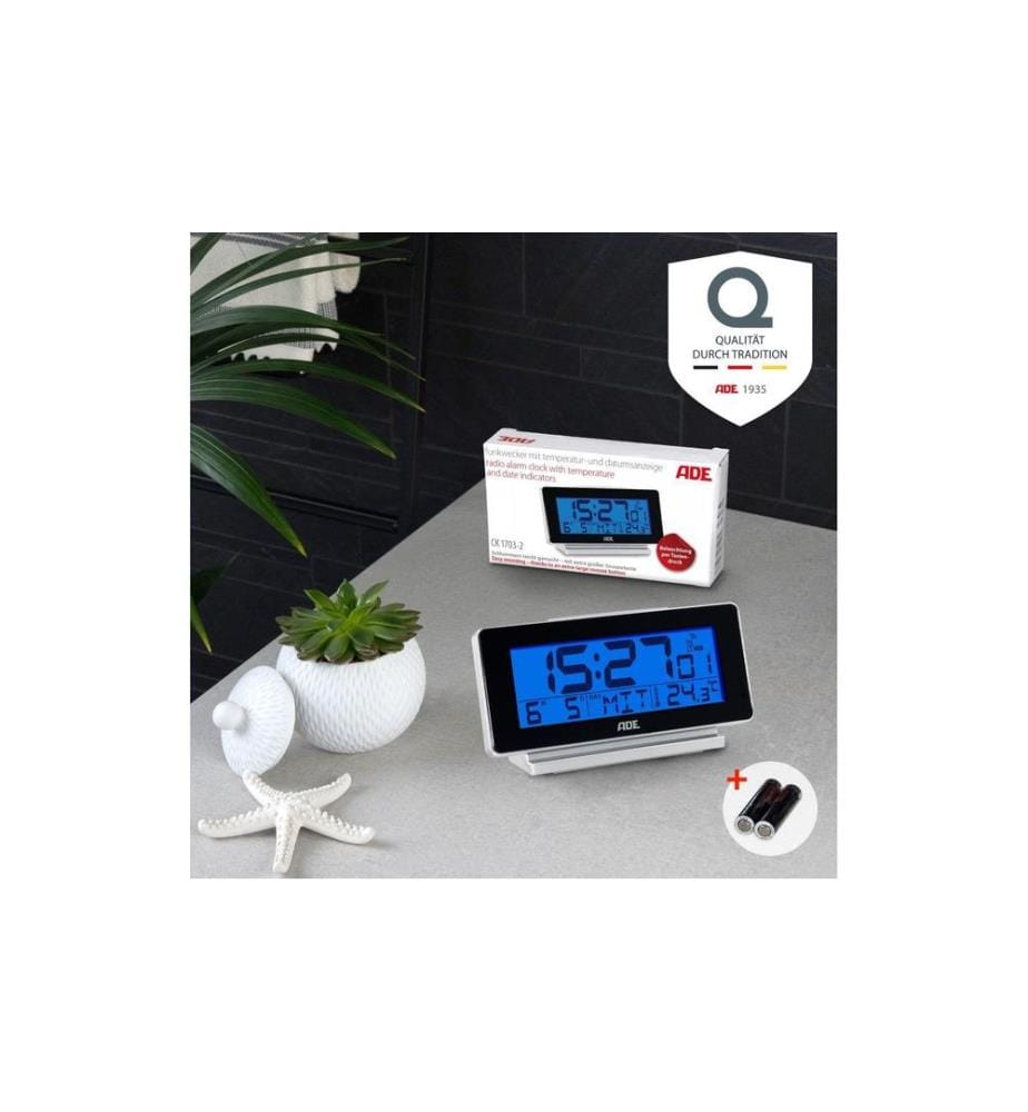 ADE - Digitalwecker Temperatur-& Datumsanzeige