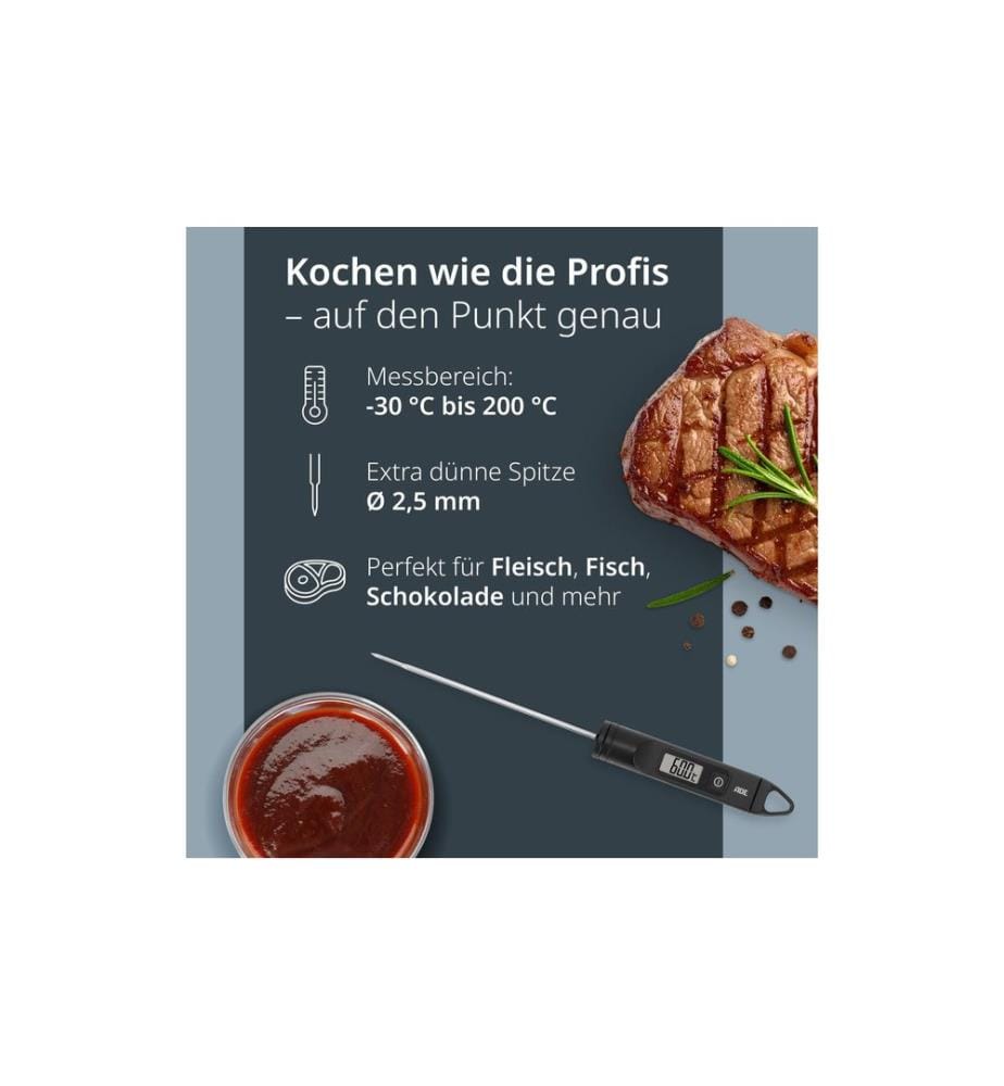 ADE - Küchenthermometer digital Schwarz