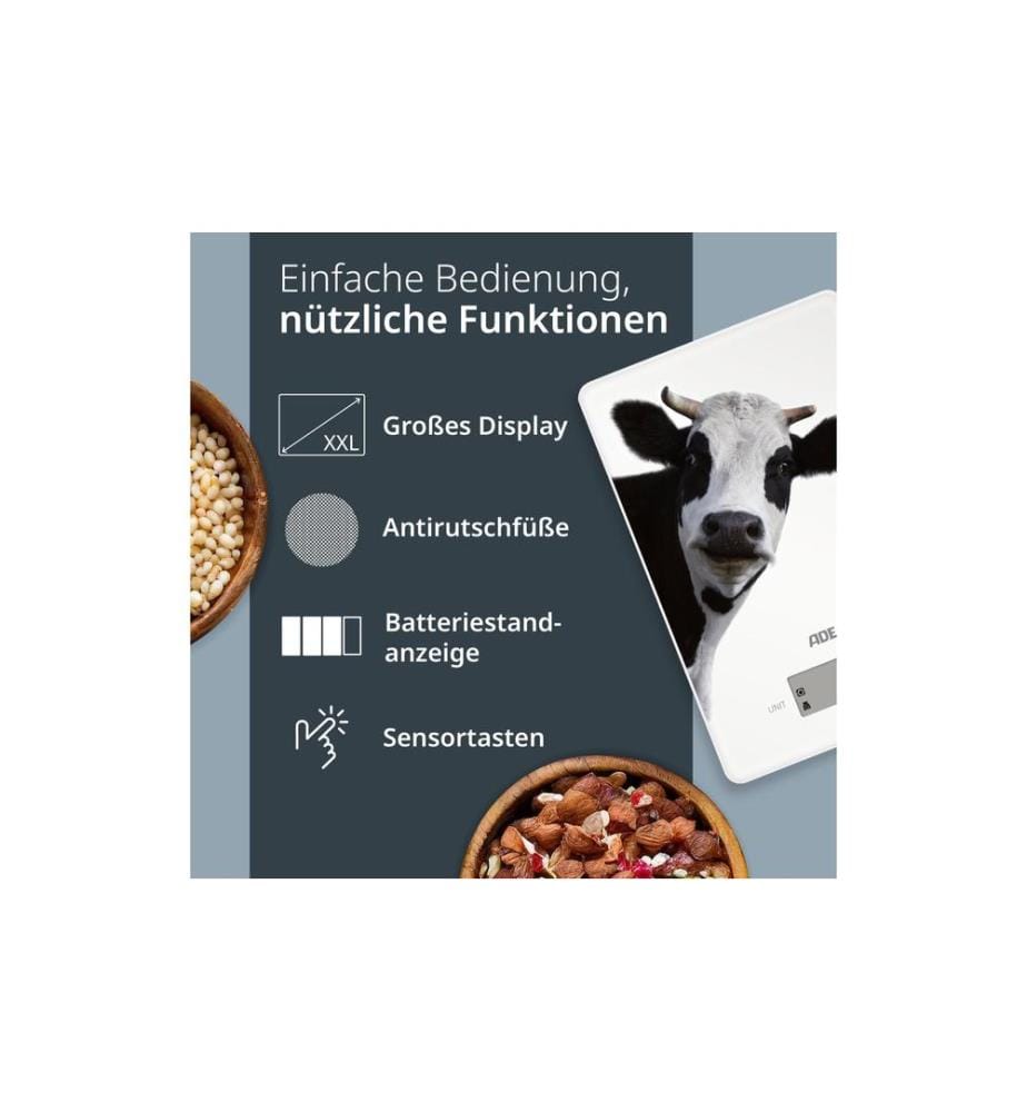 ADE - Balance de cuisine Inka numérique Motif imprimé vache