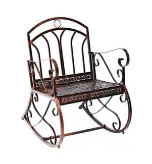 Schaukelstuhl Gartenstuhl Metall Bronze