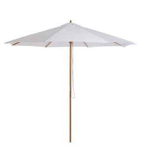 Sonnenschirm Ø300 cm Holzschirm Balkonschirm creme