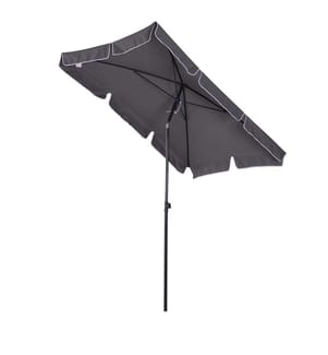 Sonnenschirm rechteckig L200 x B125 neigbar - grau