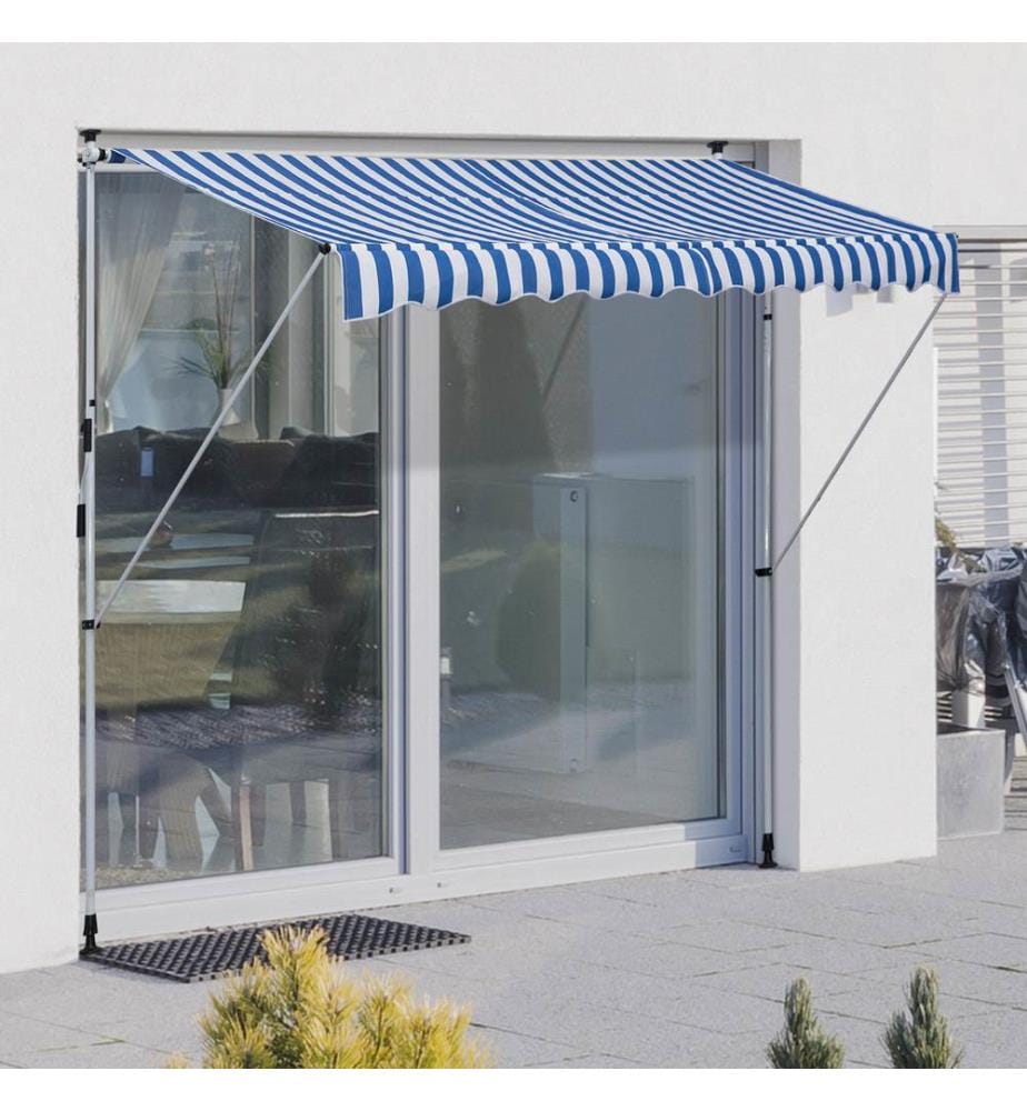 Balkonmarkise 300 x 150 cm Blau Sonnenstore Teleskop