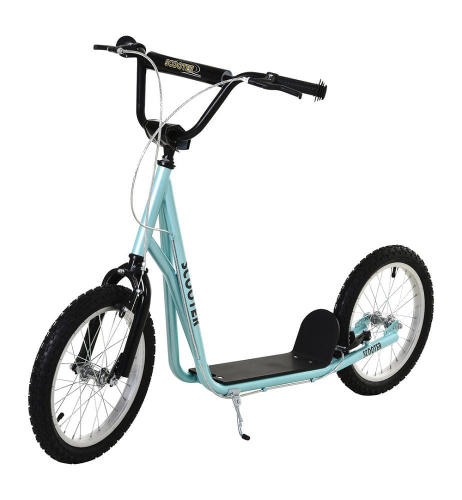 Scooter monopattino kickboard per bambini 16 pollici pneumatici blu