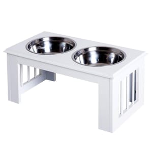 Gamelle pour chien surélevée avec 2 gamelles Acier inoxydable 58,4 x 30,5 x 25,4 cm