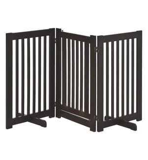 Barrière en bois Barrière de sécurité autoportante pour chiens 155x1.5x76 cm