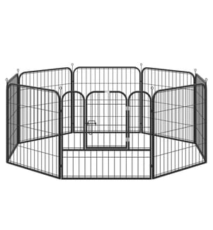 Parc pour chiots Enclos en métal 79x79 cm Noir