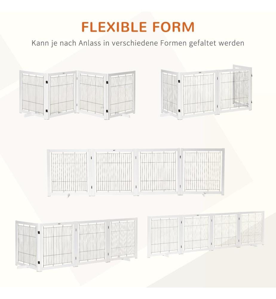 Barrière de sécurité en bois pour chiens 305x35.5x82 cm