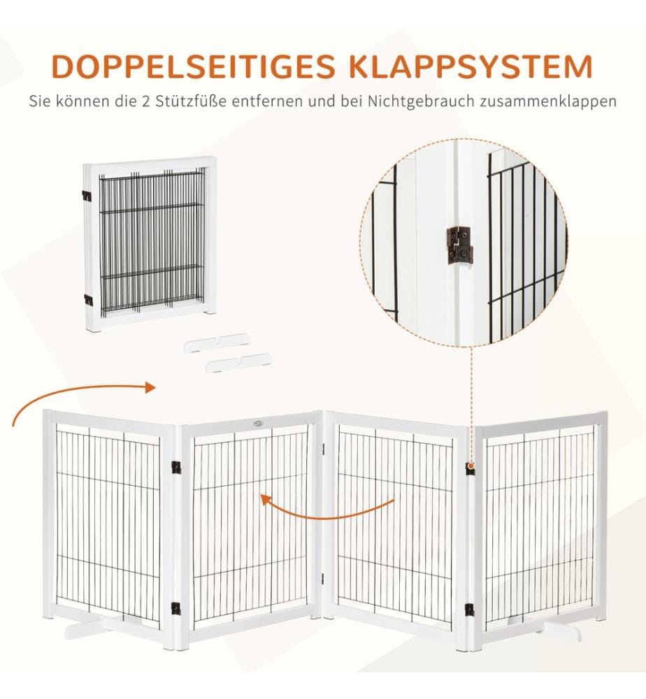 Barrière de sécurité en bois pour chiens 305x35.5x82 cm