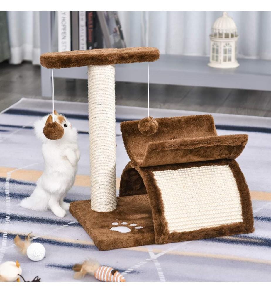 Arbre à chat Arbre de jeu Arbre à chat avec balle L40xl30xH43 cm