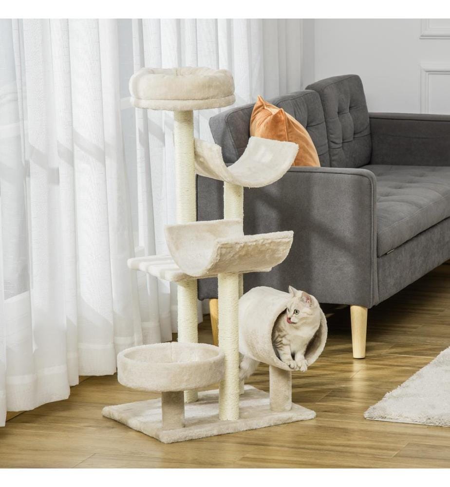 Arbre à chat Arbre à chat Jouet Tunnel L50xl40xH105 cm
