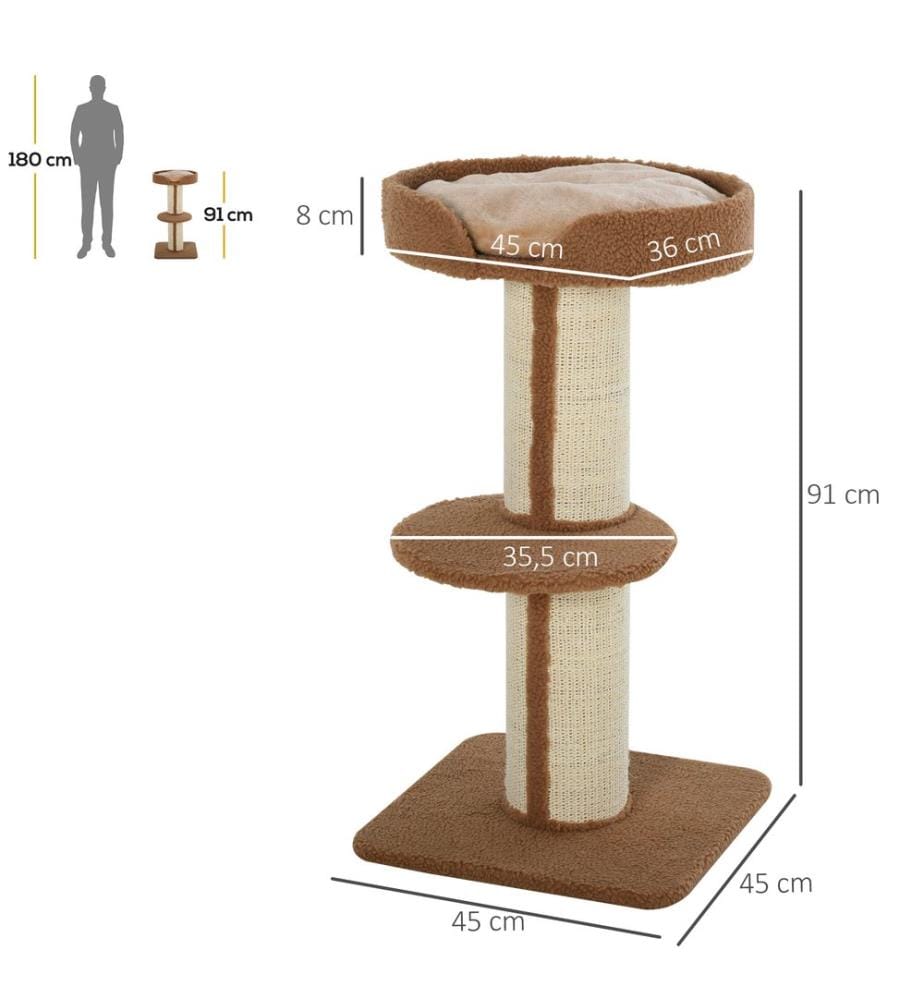 Cat tree play tree scratching post mm with platform 45x45x91 cm