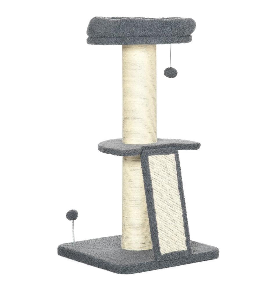 Albero da graffiare 92 cm albero da arrampicata con grattatoio e palla da gioco