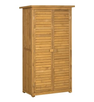 Gartenschrank Pultdach Lamellentüren Tannenholz 87x46.5x160 cm
