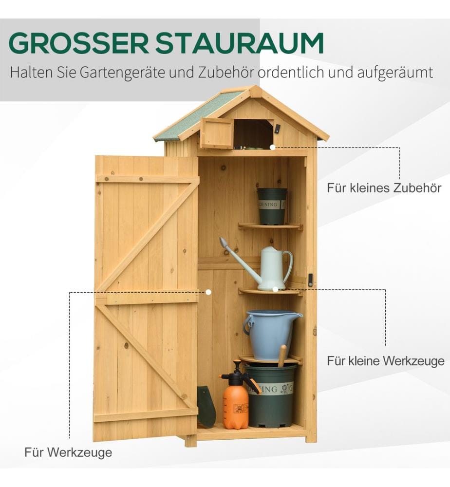 Gartenschrank Gartenhaus Gerätehaus 77x54.2x179 cm