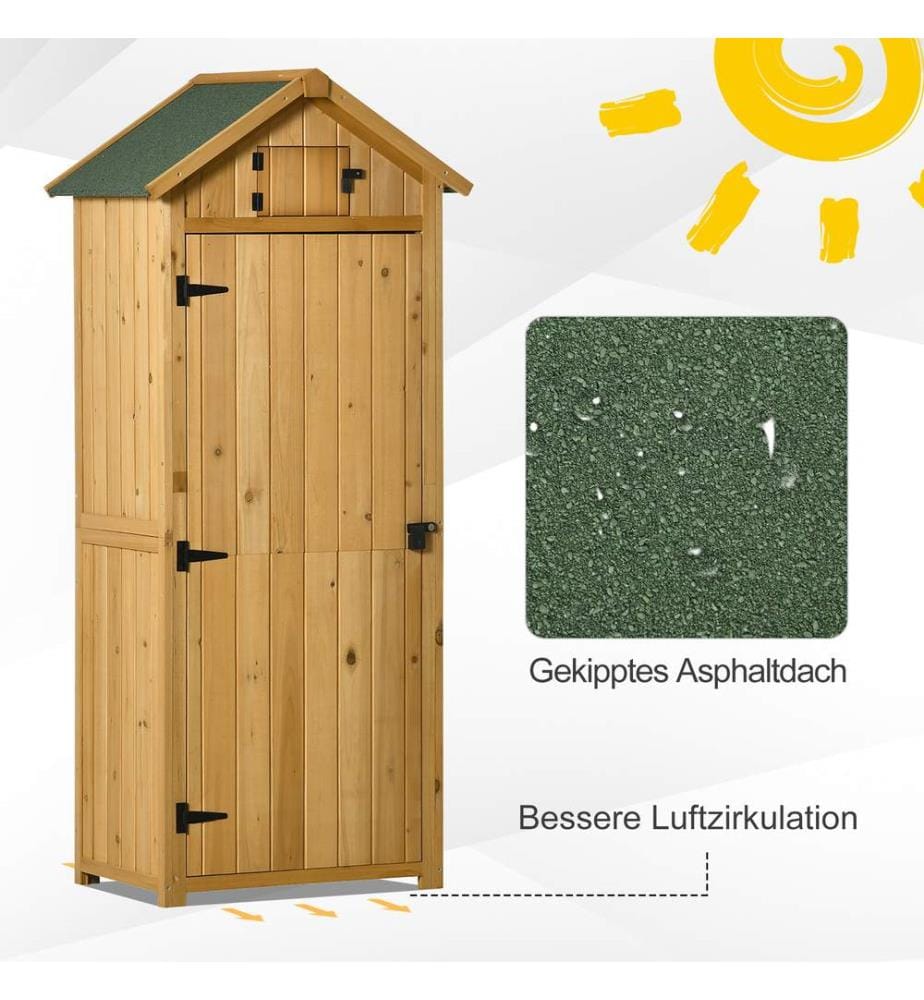 Gartenschrank Gartenhaus Gerätehaus 77x54.2x179 cm