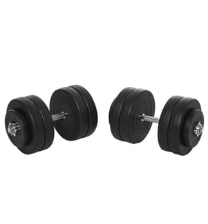 Set di manubri 50 kg con barre e pesi