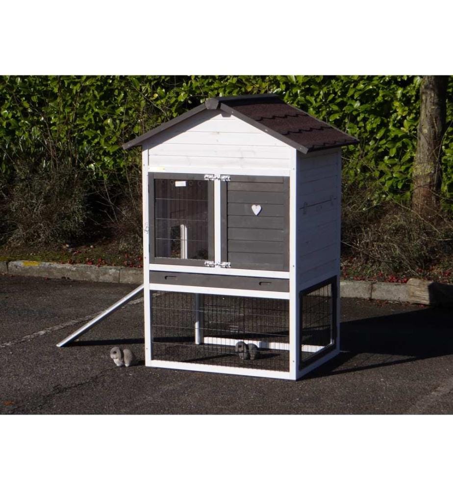 Hasenstall Kaninchenstall Prestige Medium mit Nagerschutz