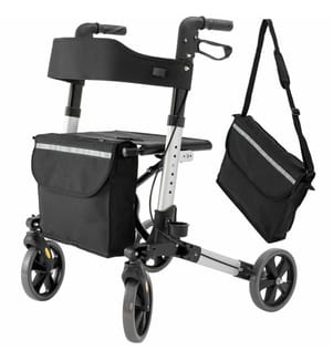 Déambulateur aide à la marche Alu jusqu'à 136kg sac pliable