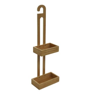 Mensola per doccia Cestino per doccia Organizzatore per bagno Bambù 69x22x13 cm