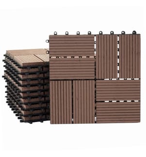 WPC Carreau de jardin Rhône aspect bois 1m2 Premium coffee Carreaux