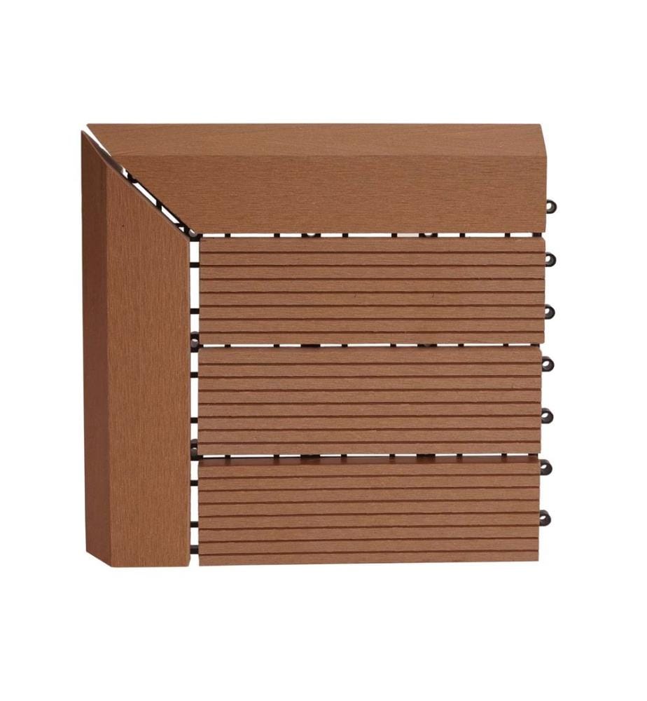 WPC Carreau de jardin d'angle Rhône Finition Premium Angle droit