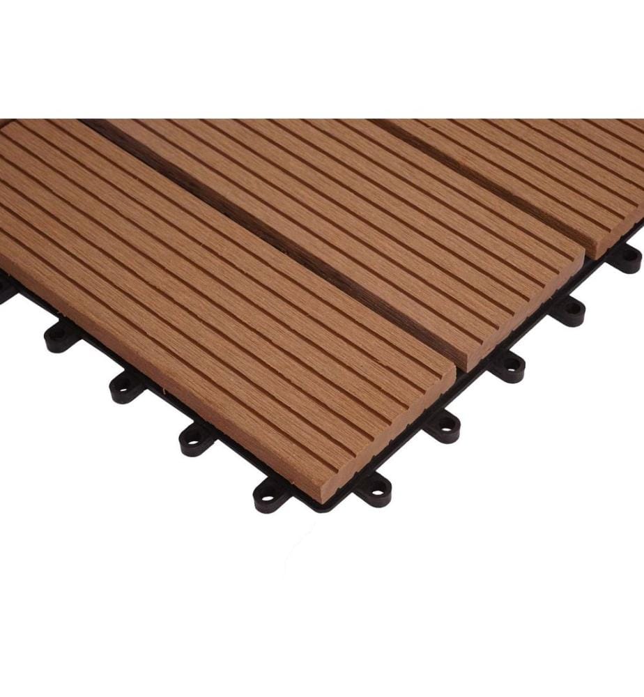 WPC Carreau de jardin d'angle Rhône Finition Premium Angle droit