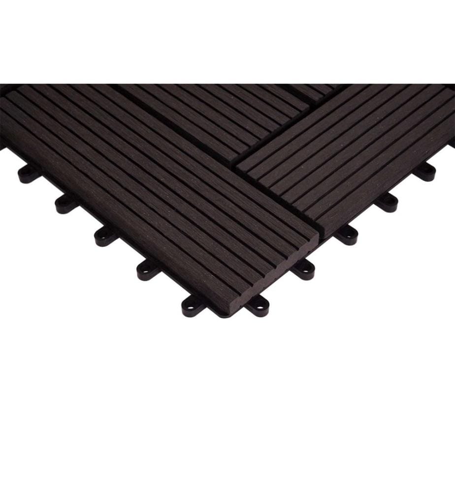 WPC Carreau de jardin d'angle Rhône Finition Premium Angle décalé