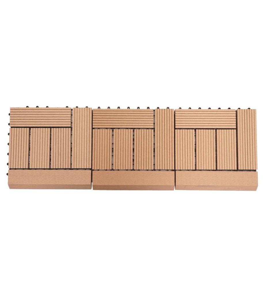 WPC Carreau de jardin Rhône Finition aspect bois 1m2 Premium décalé