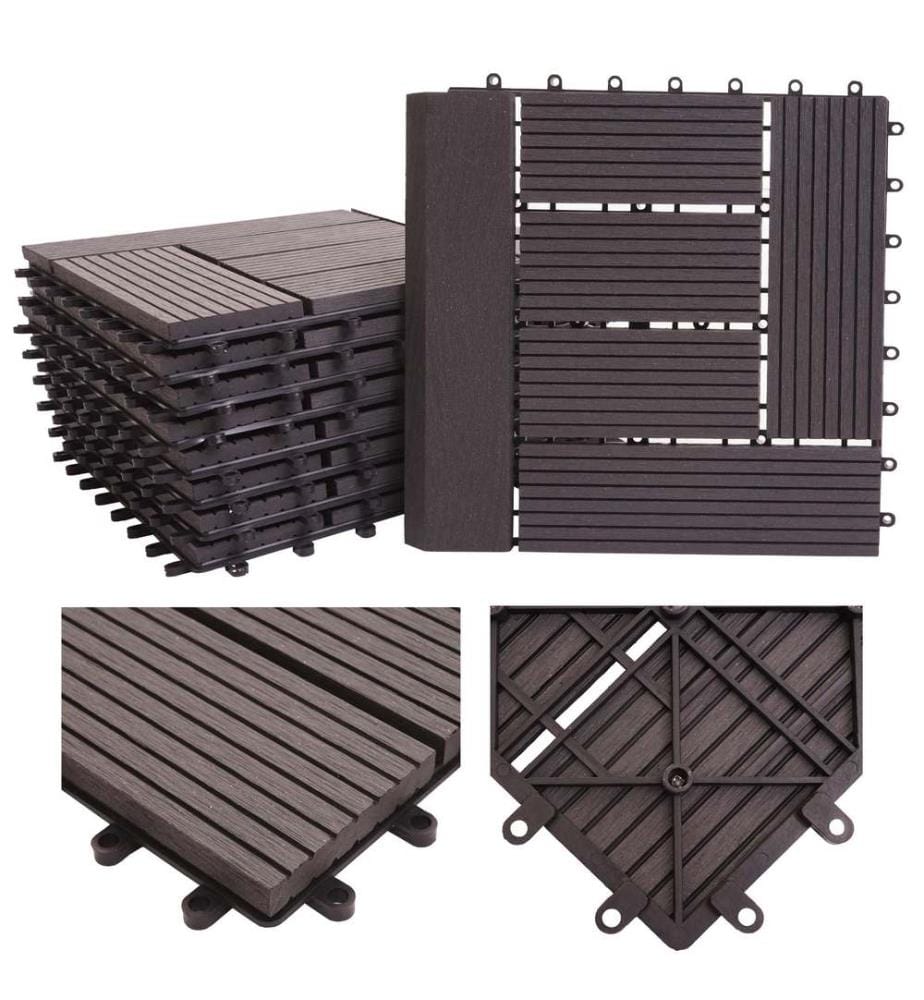 WPC Carreau de jardin Rhône Finition aspect bois 1m2 Premium décalé