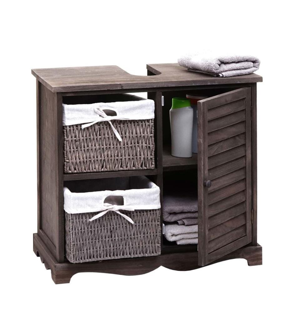 Base lavabo Shabby con cestello 60x65x31 cm