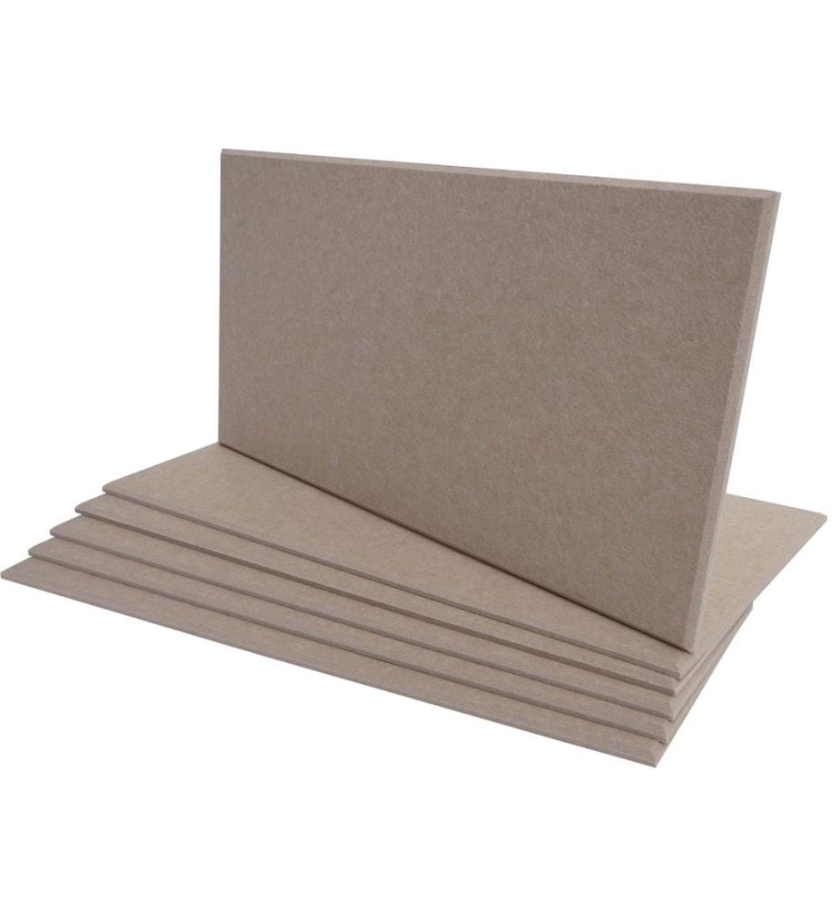 Lot de 6 panneaux muraux acoustiques 1m2 Panneaux muraux insonorisants 60x30 cm