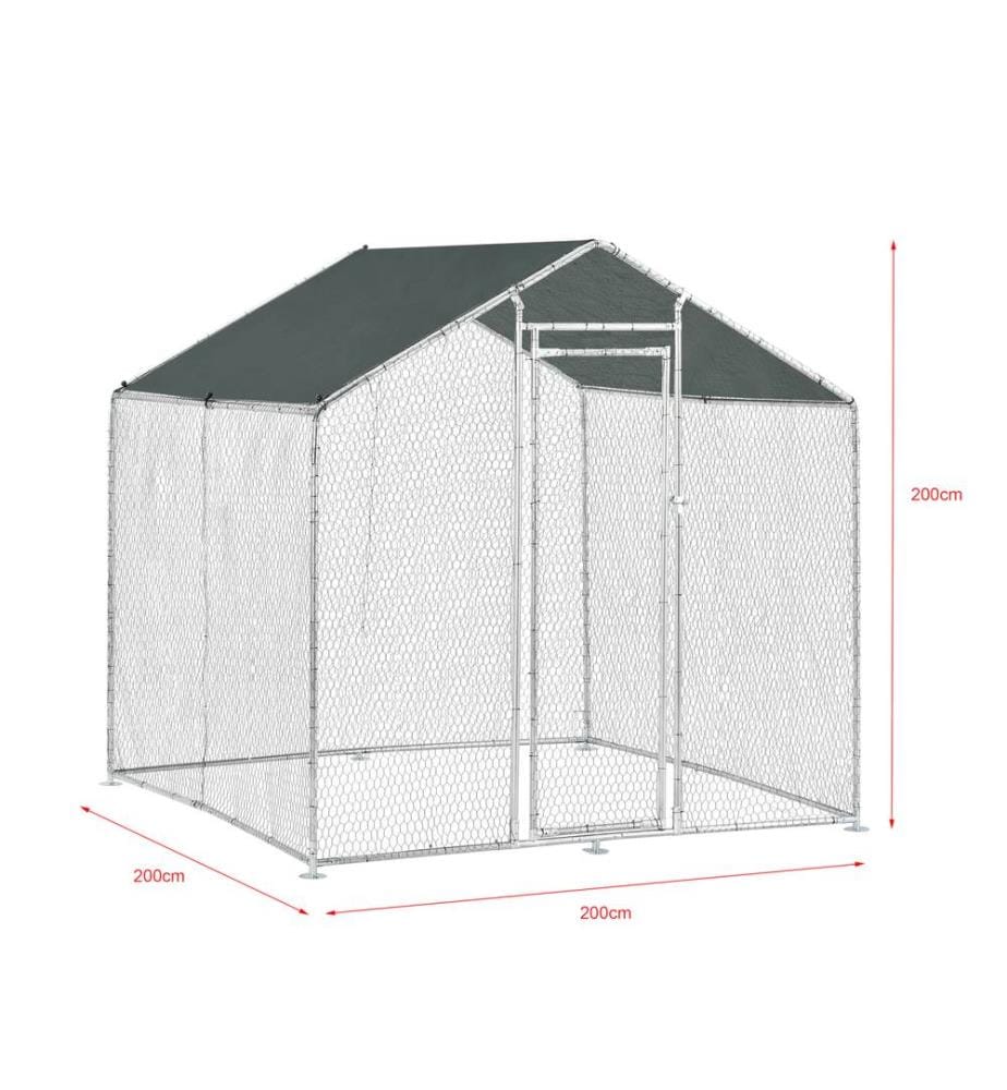 Recinto per pesci gatto liberi 2x2x2m con parasole