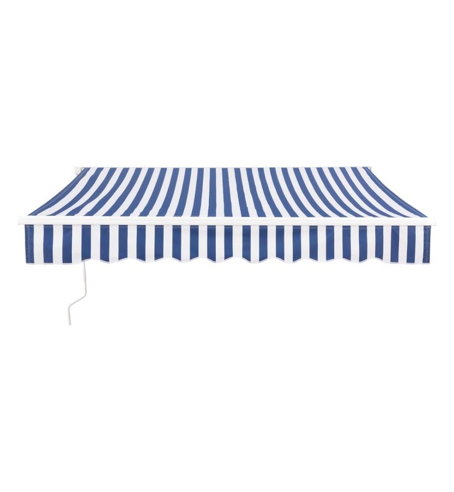 Bitonto 300x250 cm folding awning with hand crank Blue White