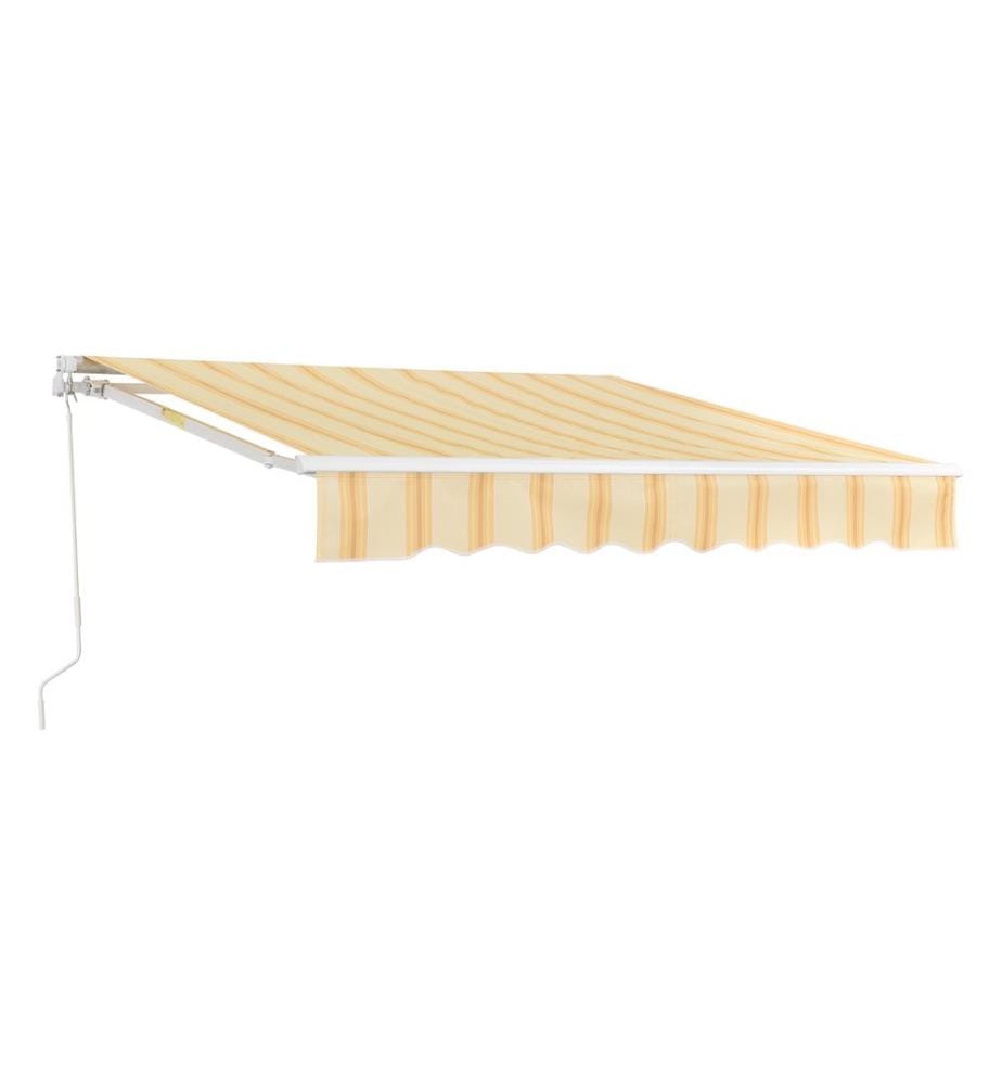 Bitonto 350x250 cm folding awning with hand crank Yellow White