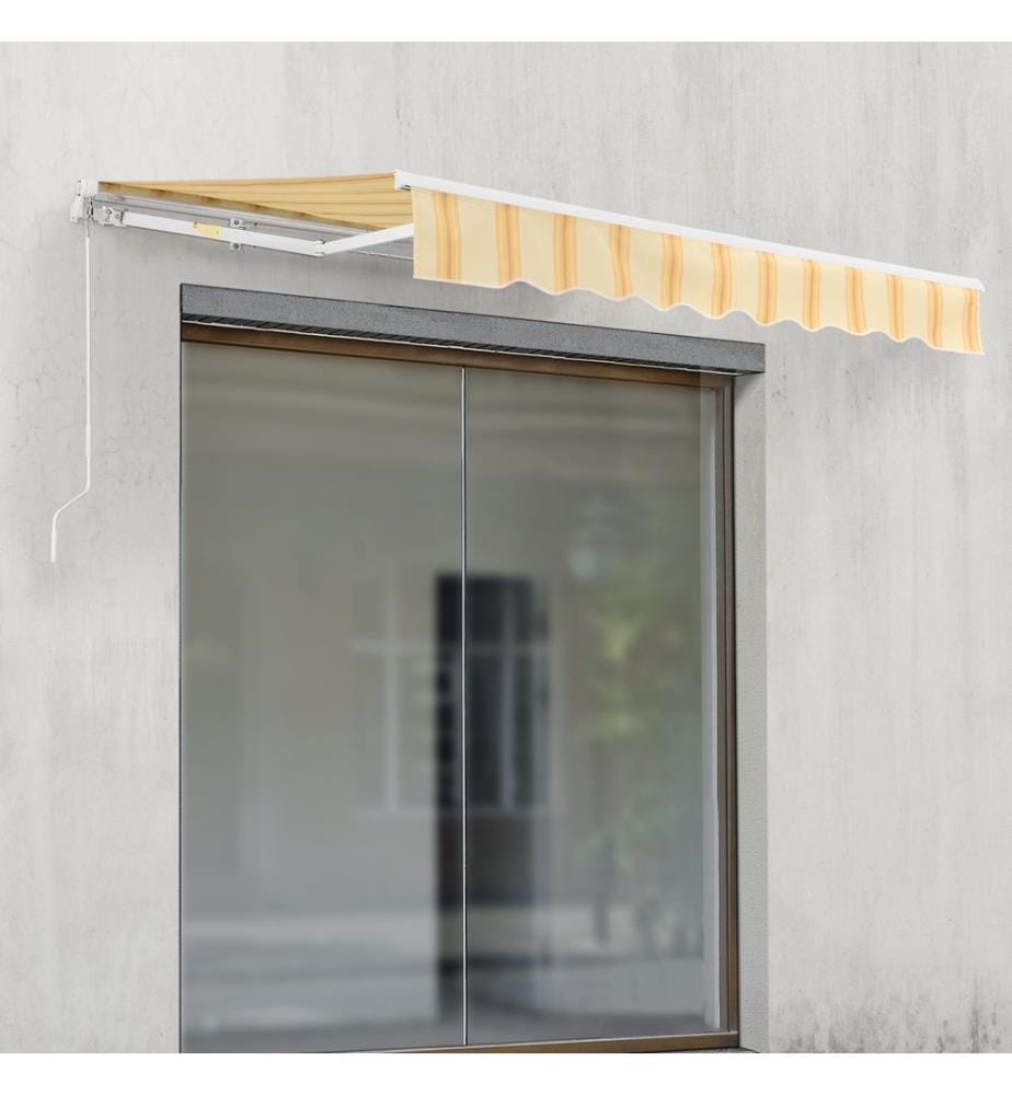 Bitonto 350x250 cm folding awning with hand crank Yellow White