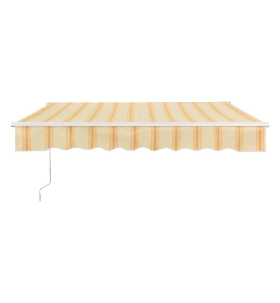 Bitonto 350x250 cm folding awning with hand crank Yellow White