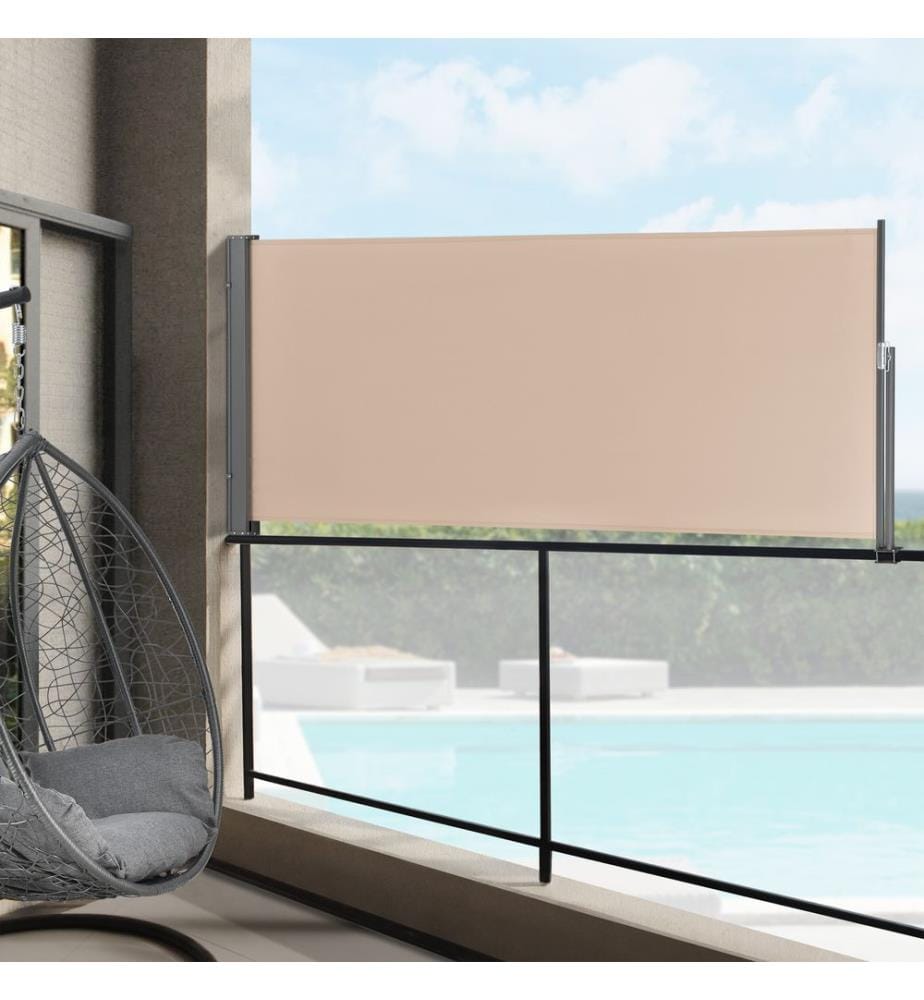 Seitenmarkise Mulhacén 140x300 cm Sandfarben Sichtschutz
