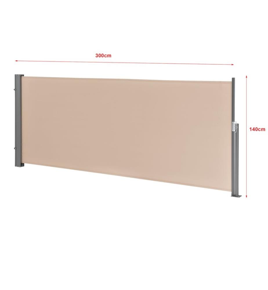 Seitenmarkise Mulhacén 140x300 cm Sandfarben Sichtschutz
